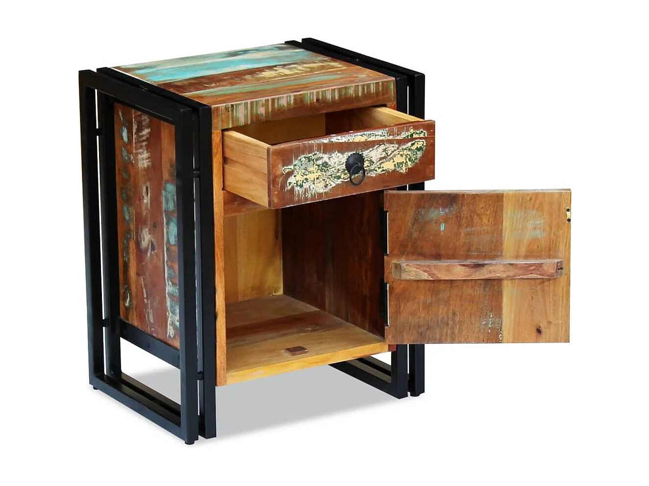 Table de chevet Bois de récupération massif