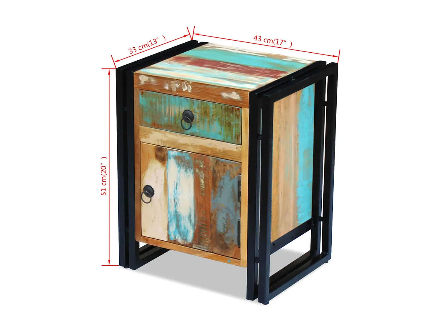Table de chevet Bois de récupération massif