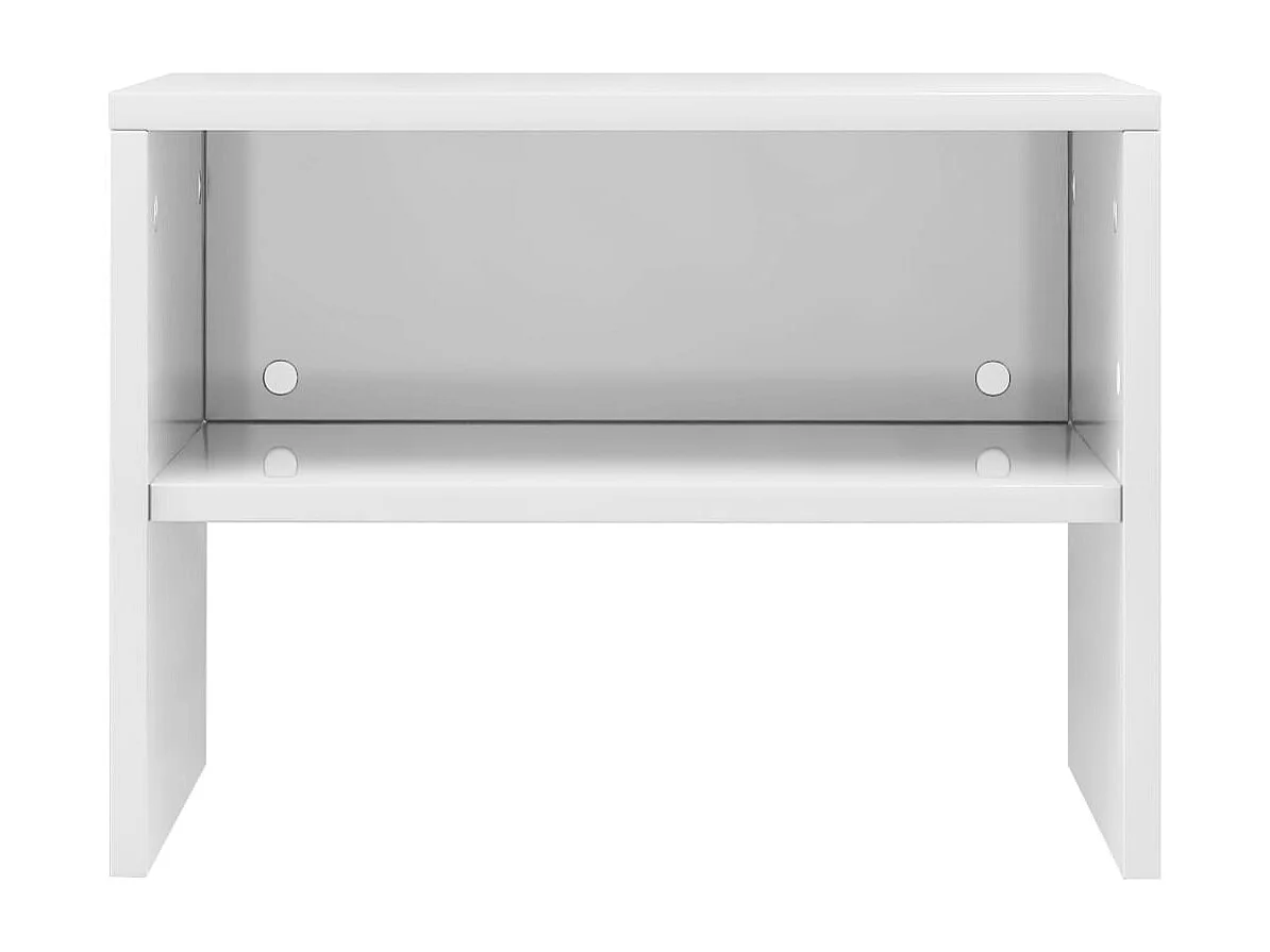 2 pièces Tables de chevet Blanc brillant 40 x 30 x 30 cm Aggloméré