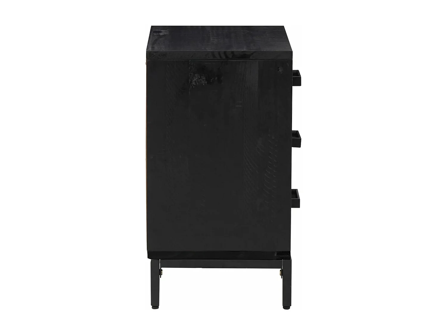 Mesitas de noche 2 unidades madera maciza de pino negro 40x30x55 cm