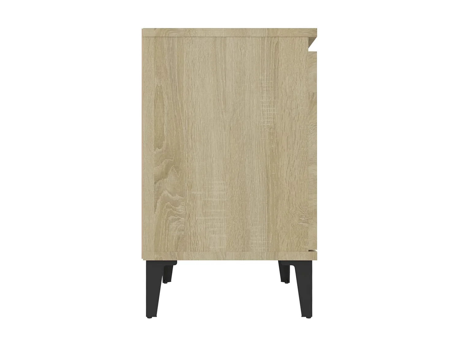 Tables de chevet pieds en métal 2 pièces Chêne sonoma 40x30x50 cm