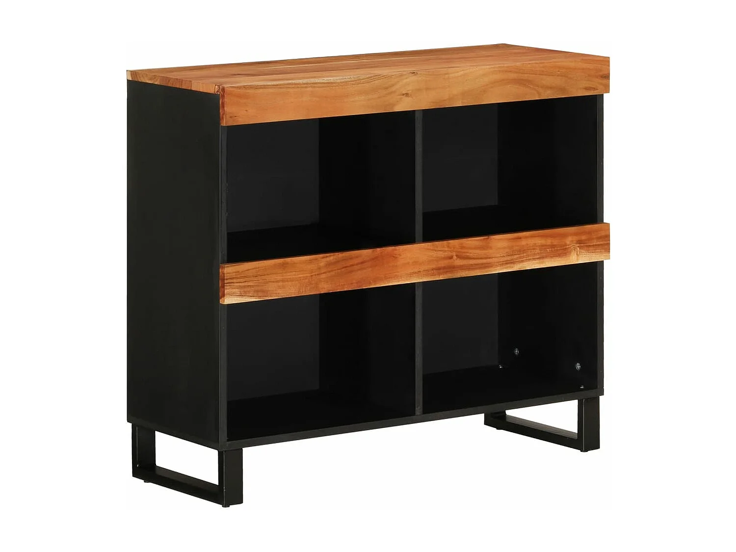 Armario auxiliar madera maciza de acacia 85x33x75 cm