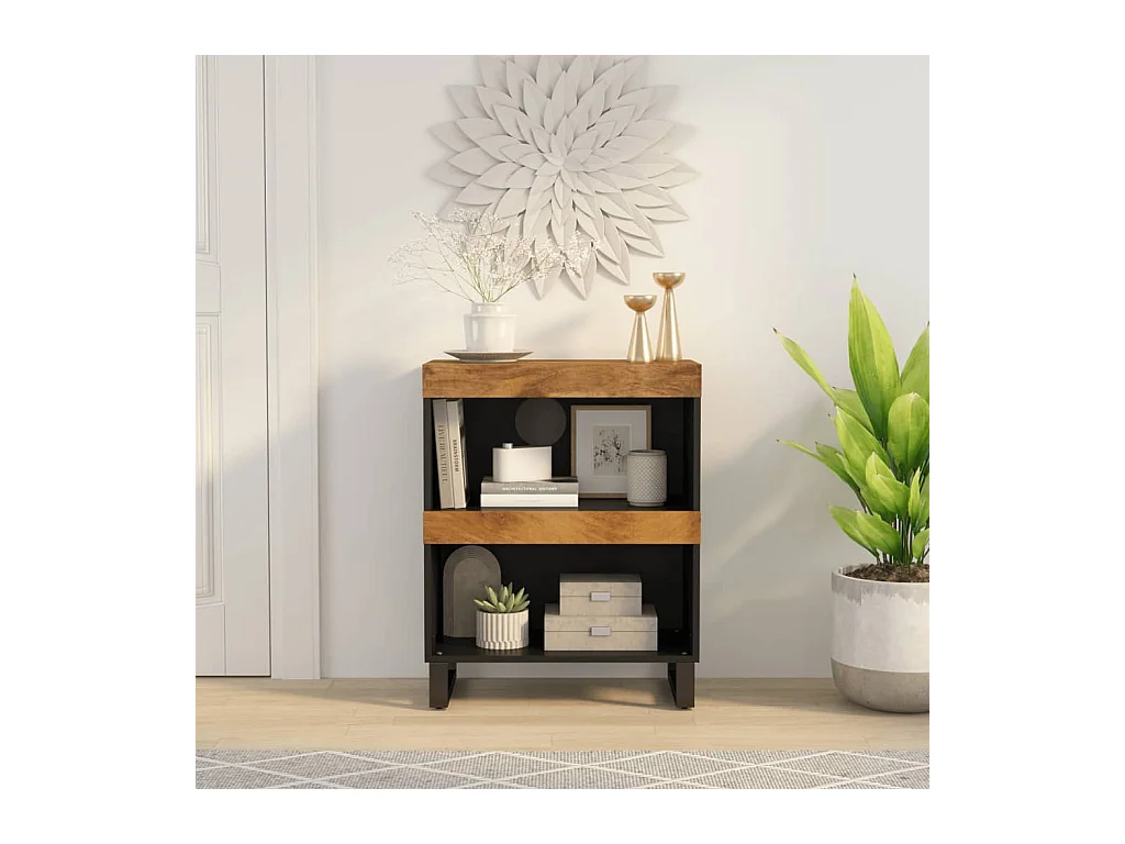 Armoire latérale 60x33x75 cm bois massif de manguier