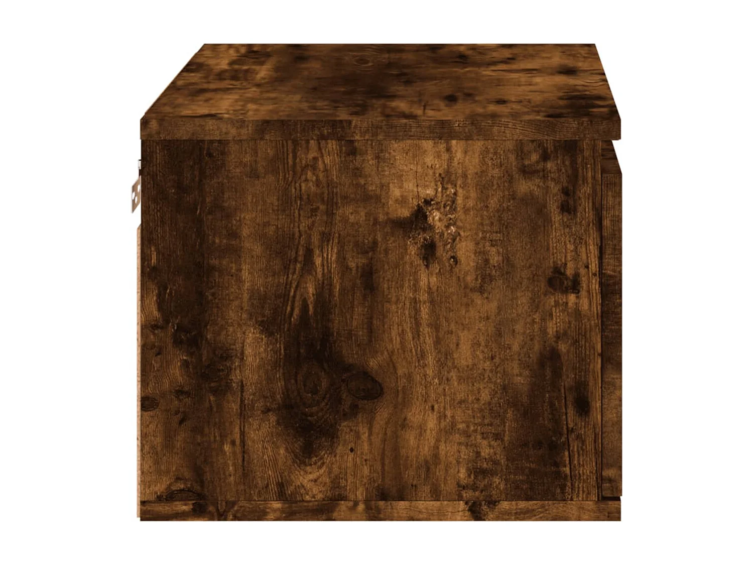 Table de chevet murale avec lumières LED chêne fumé