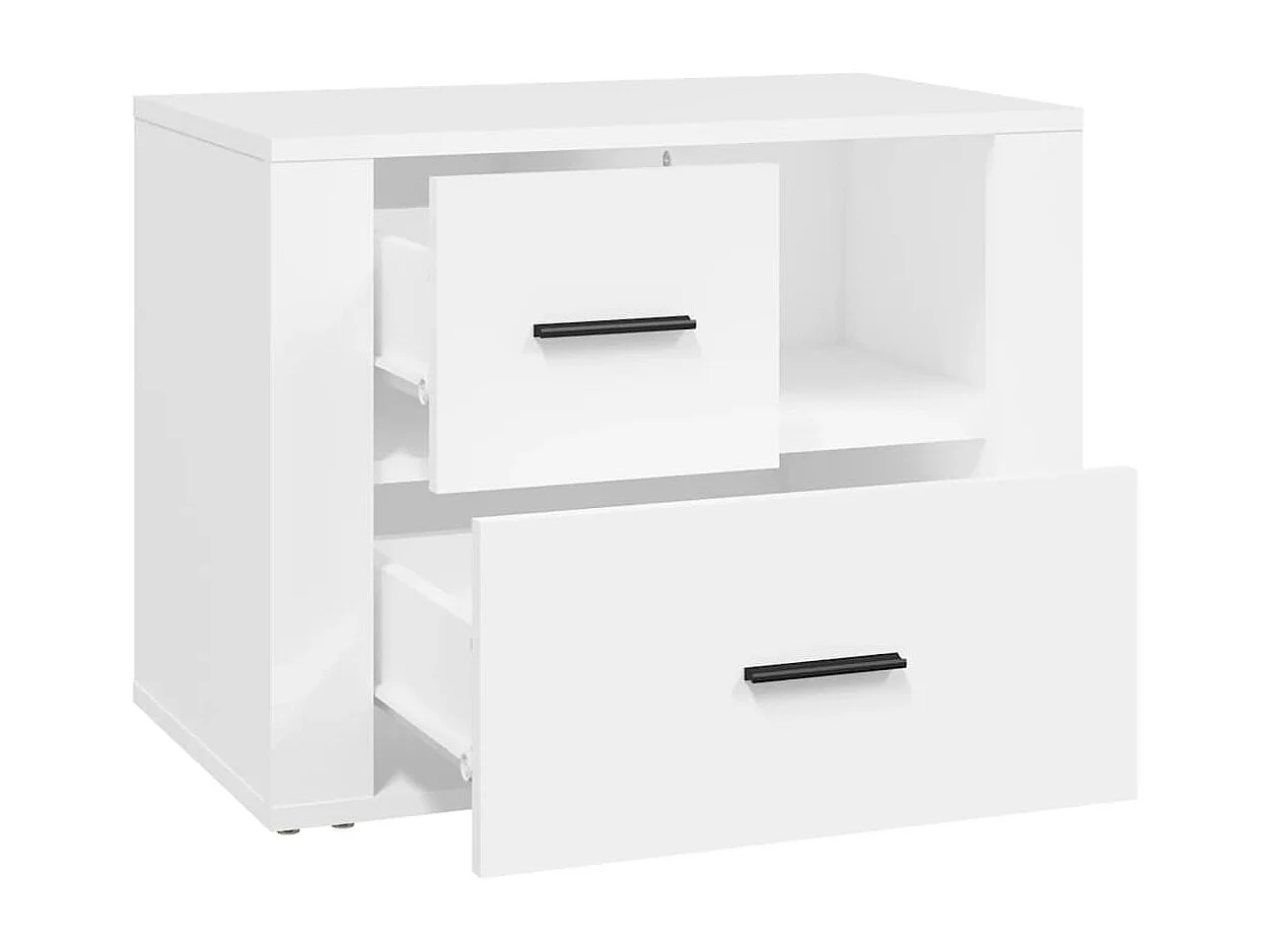 Mesa de cabeceira 60x36x45 cm derivados de madeira branco