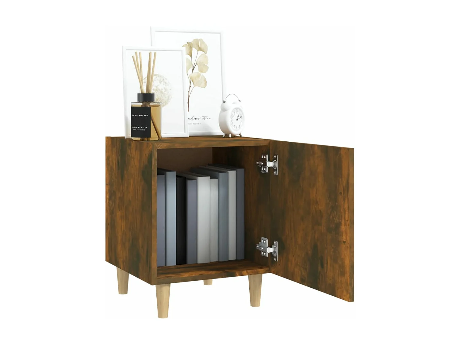 Table de chevet Chêne fumé Bois d'ingénierie