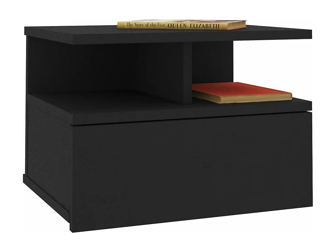 Nachtkastjes 2 st 40x31x27 cm bewerkt hout zwart