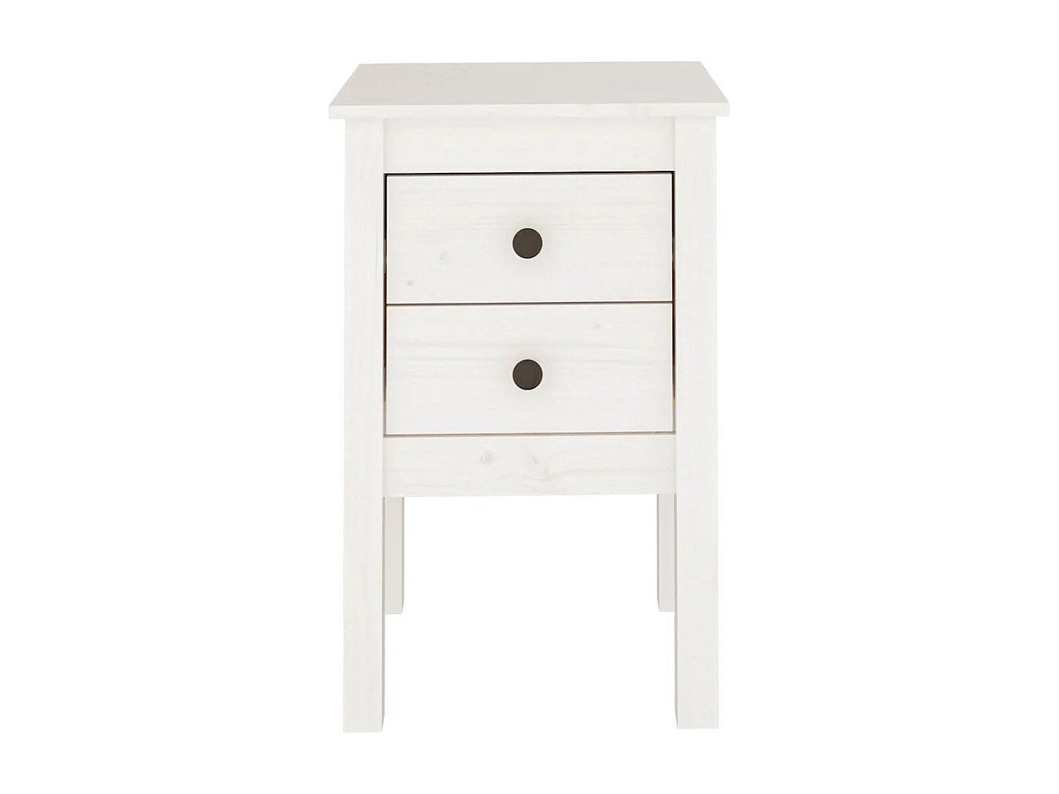 Mesas de cabeceira 2 peças 40x35x61,5 cm pinho maciço branco