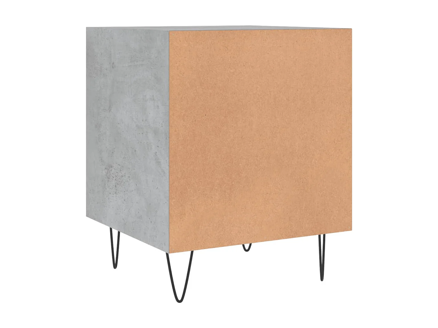 Mesa cabeceira 40x40x50cm derivados de madeira cinzento cimento