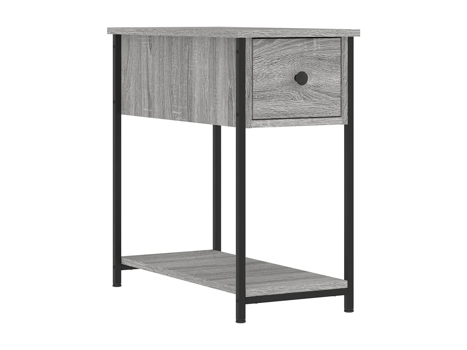 Mesa de cabeceira 30x60x60 cm derivados madeira sonoma cinza