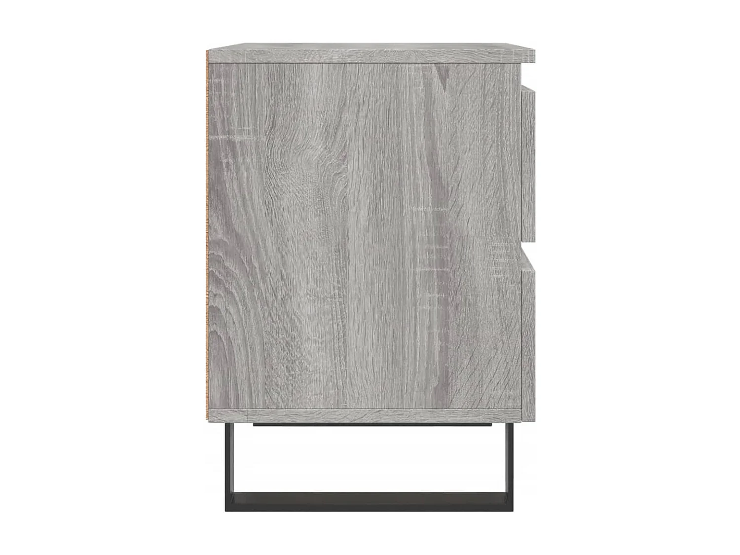 Mesita de noche 2 unidades madera ingeniería gris Sonoma 40x35x50 cm