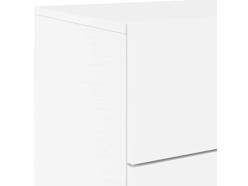 Table de chevet murale avec lumières LED blanc