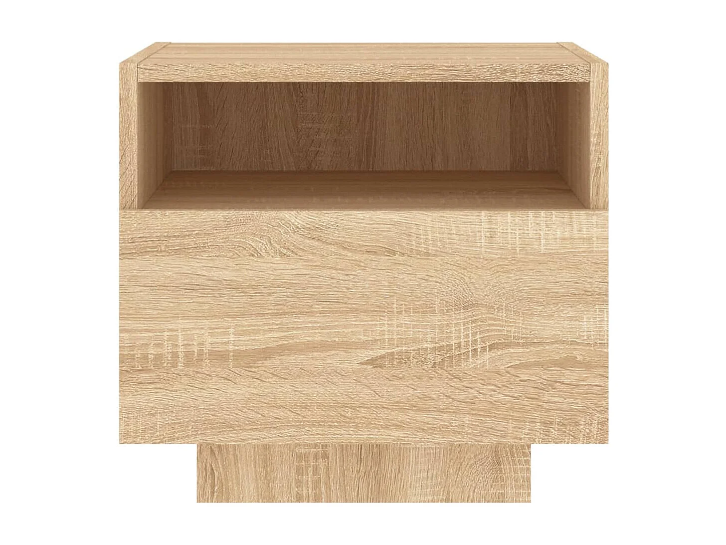 Armoires de chevet avec lumières LED 2 pièces chêne sonoma