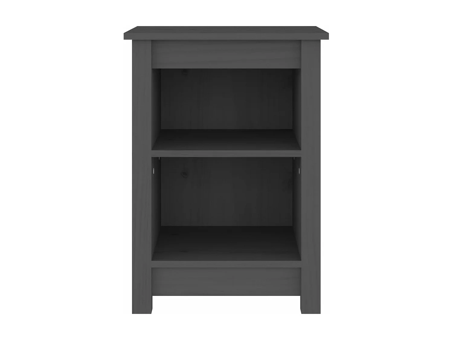 Table de chevet Gris 40x35x55 cm Bois de pin solide