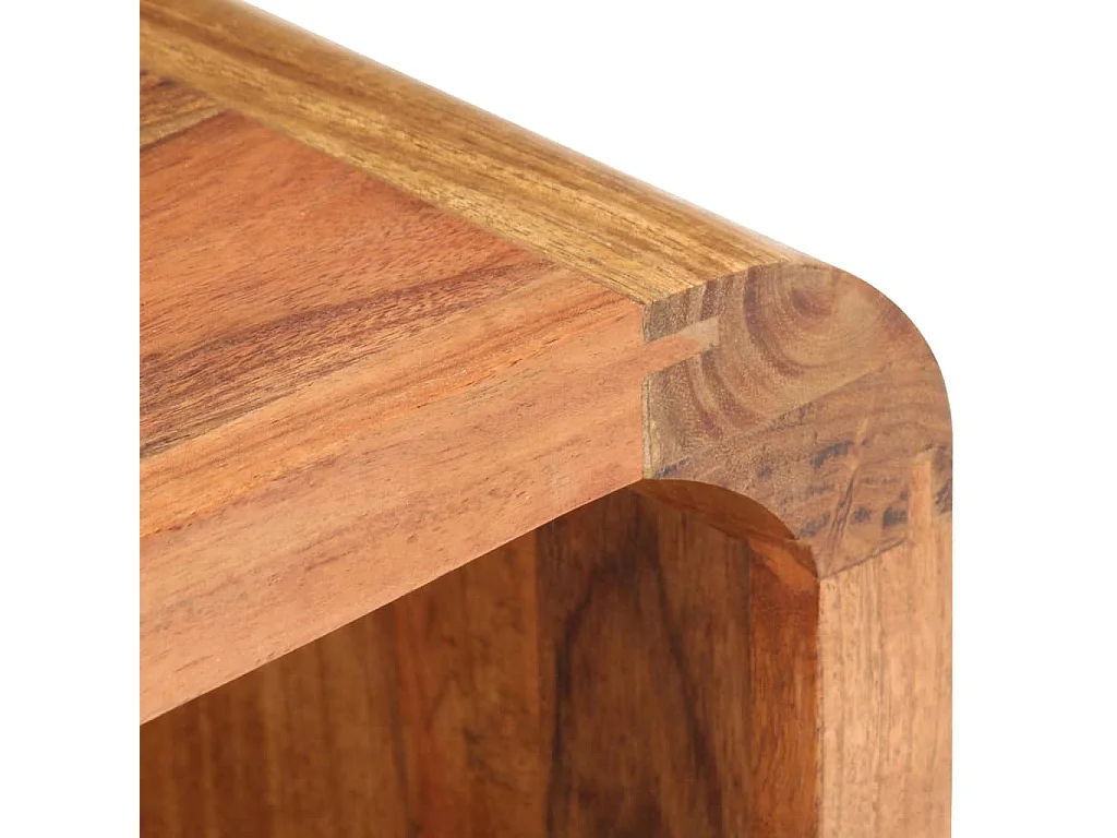 Mesita de noche madera maciza acacia acabado miel 40x30x60 cm