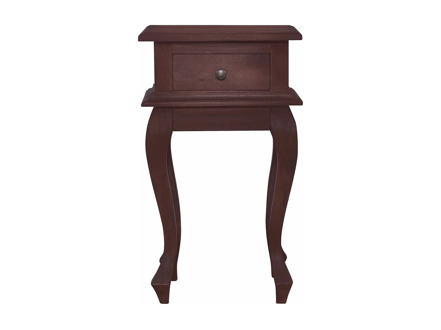 Mesa de cabeceira clássica 35x30x60 cm mogno maciço castanho