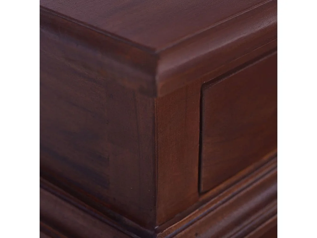 Mesa de cabeceira clássica 35x30x60 cm mogno maciço castanho