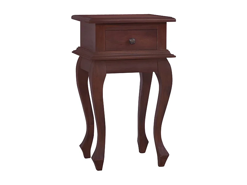 Mesa de cabeceira clássica 35x30x60 cm mogno maciço castanho