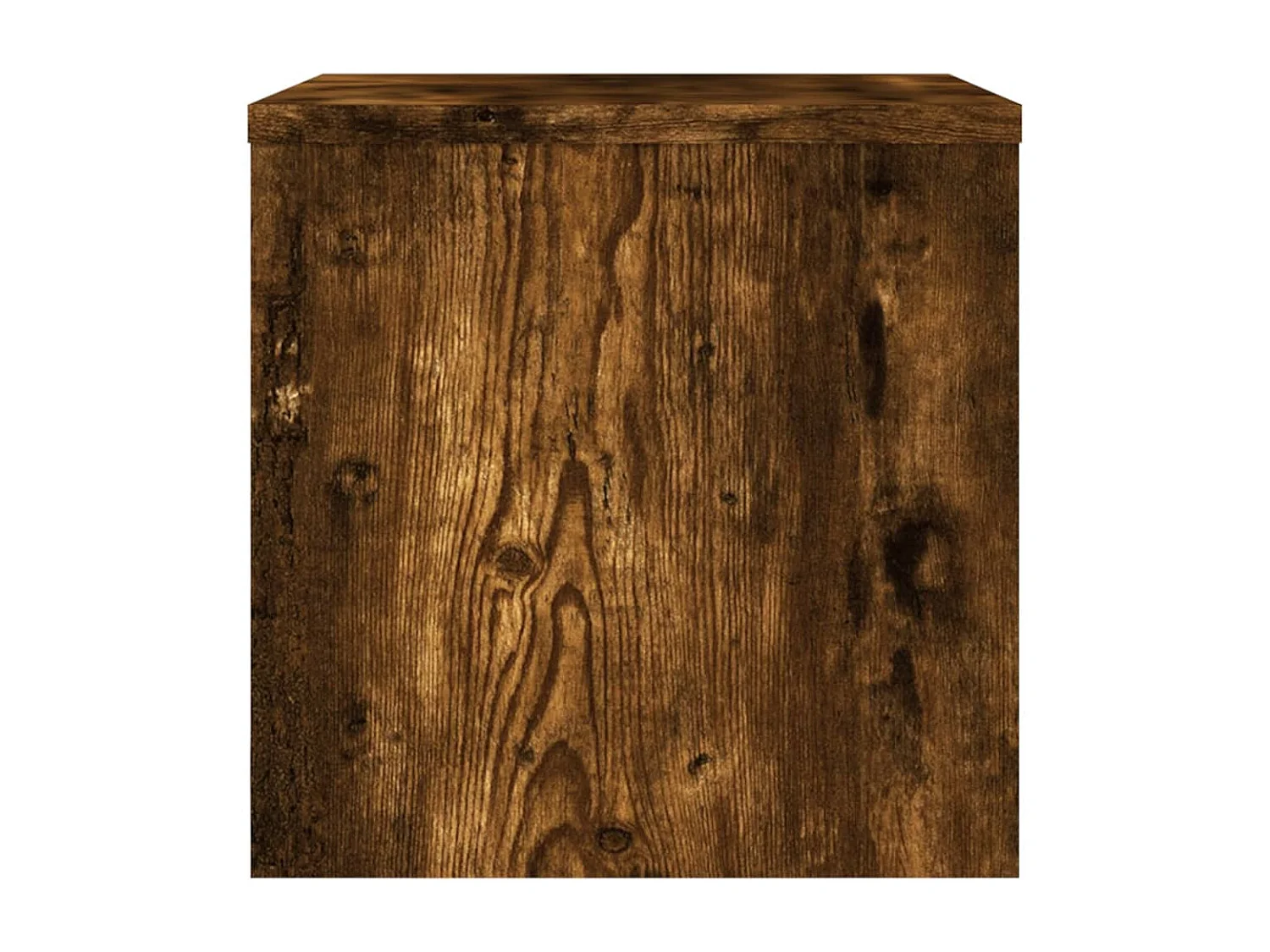 Mesita de noche madera contrachapada roble ahumado 40x30x30 cm