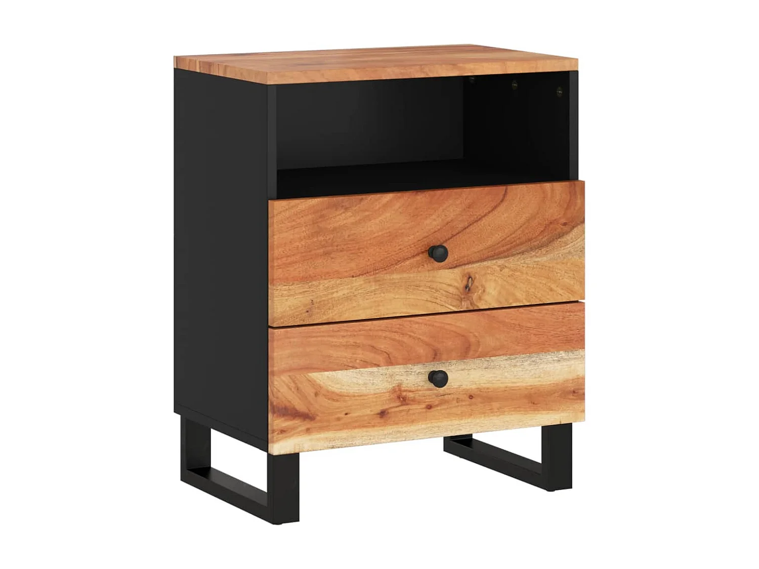 Table de chevet 50x33x62cm Bois d'acacia solide et d'ingénierie