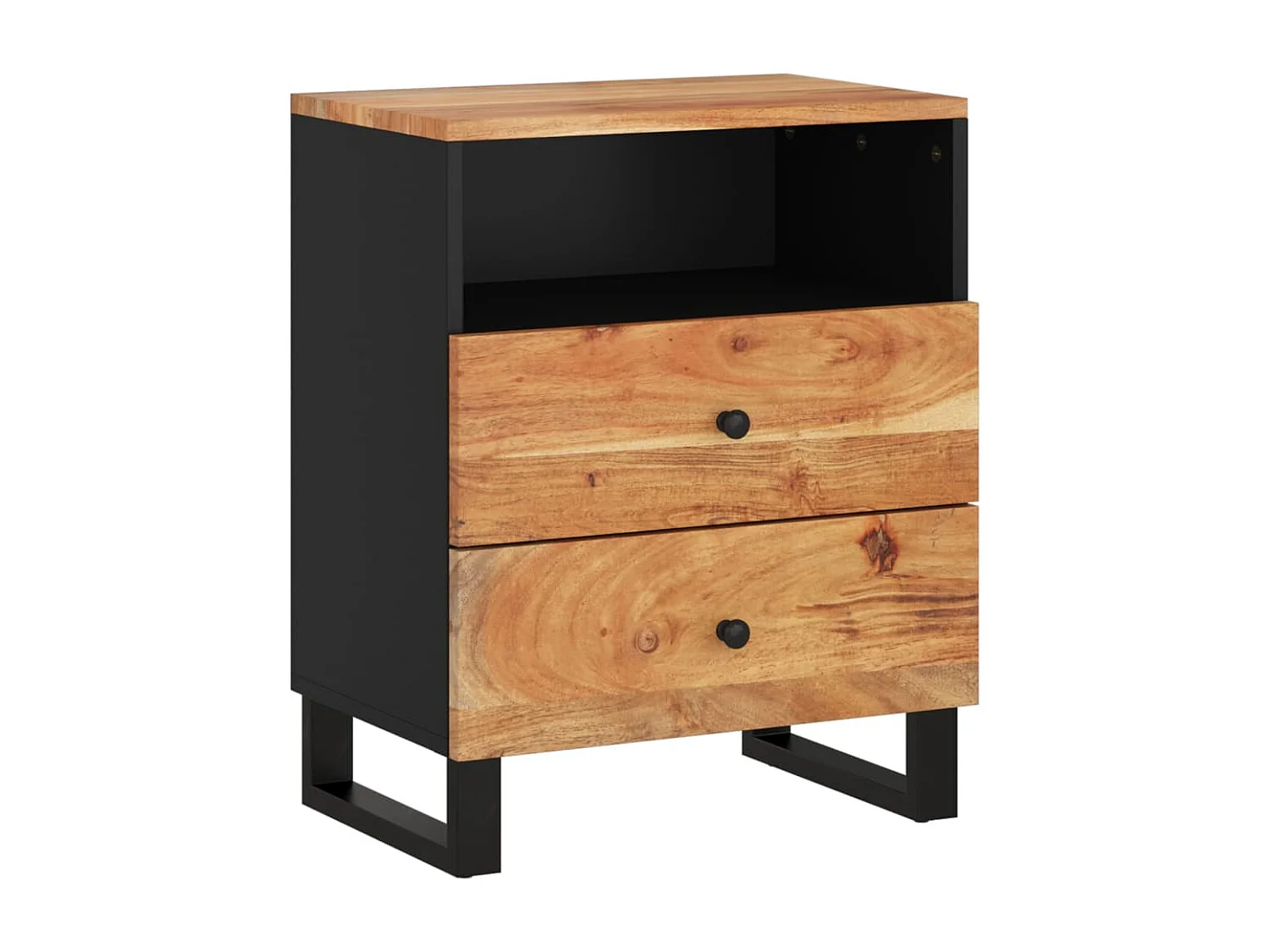 Table de chevet 50x33x62cm Bois d'acacia solide et d'ingénierie