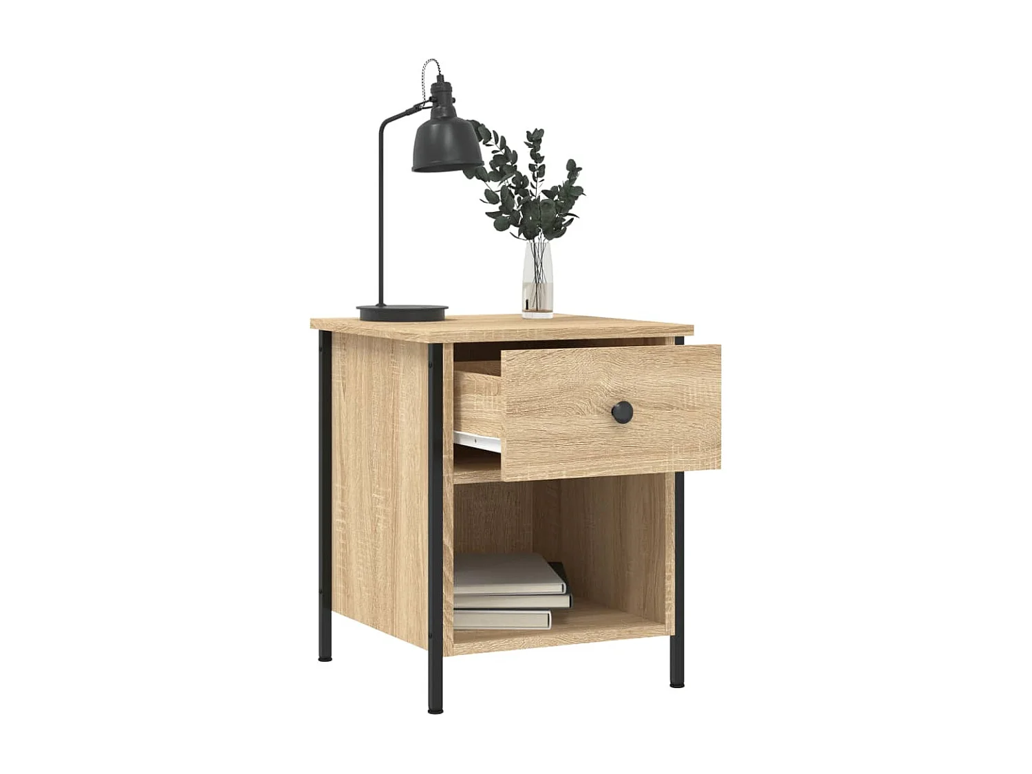 Table de chevet chêne sonoma 40x42x50 cm bois d'ingénierie