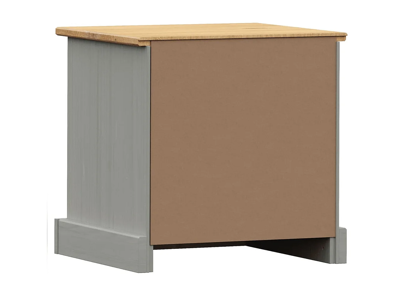 Mesita de noche VIGO madera maciza de pino gris 42x35x40 cm