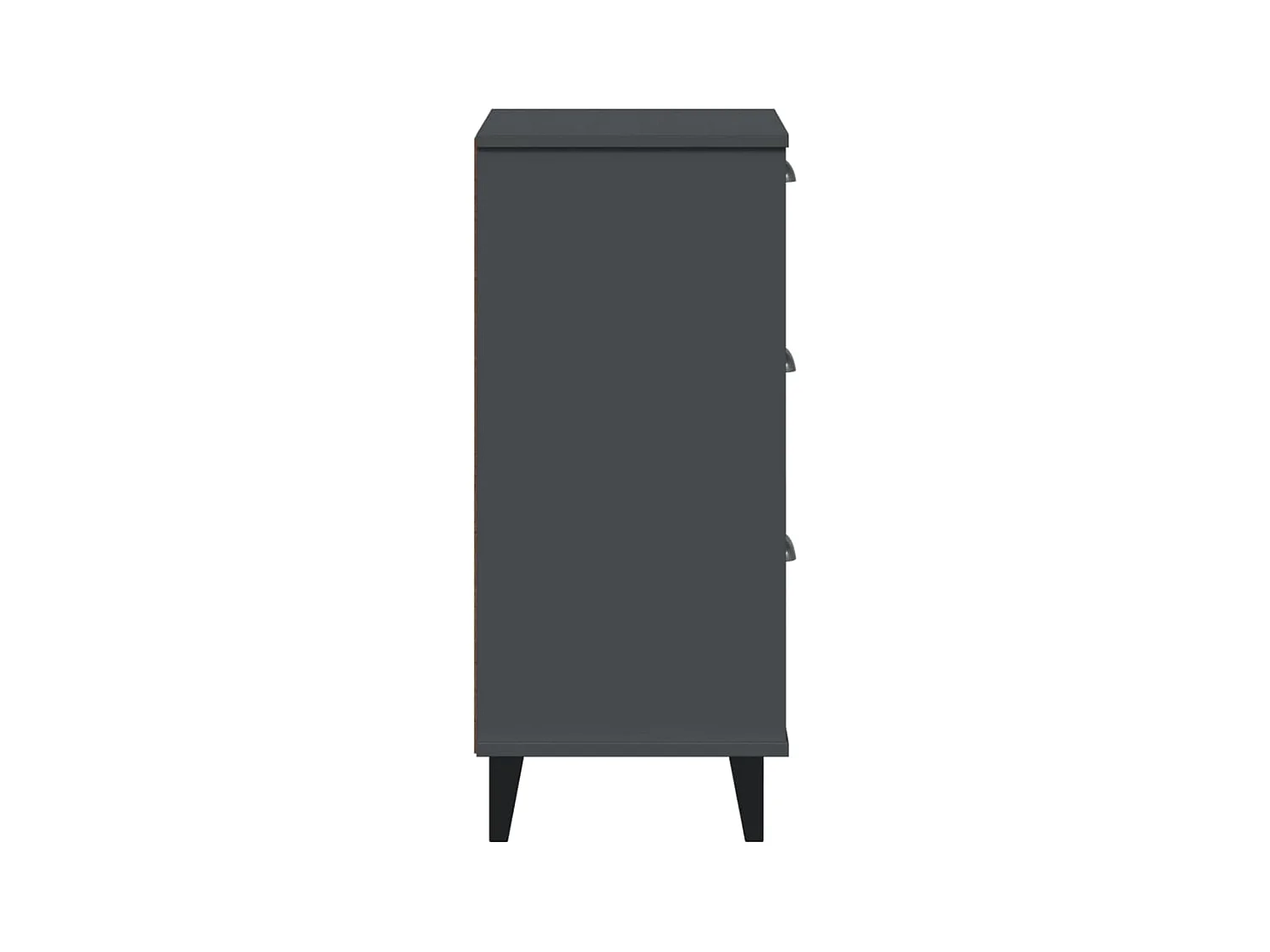 Table de chevet VIKEN gris anthracite bois de pin solide