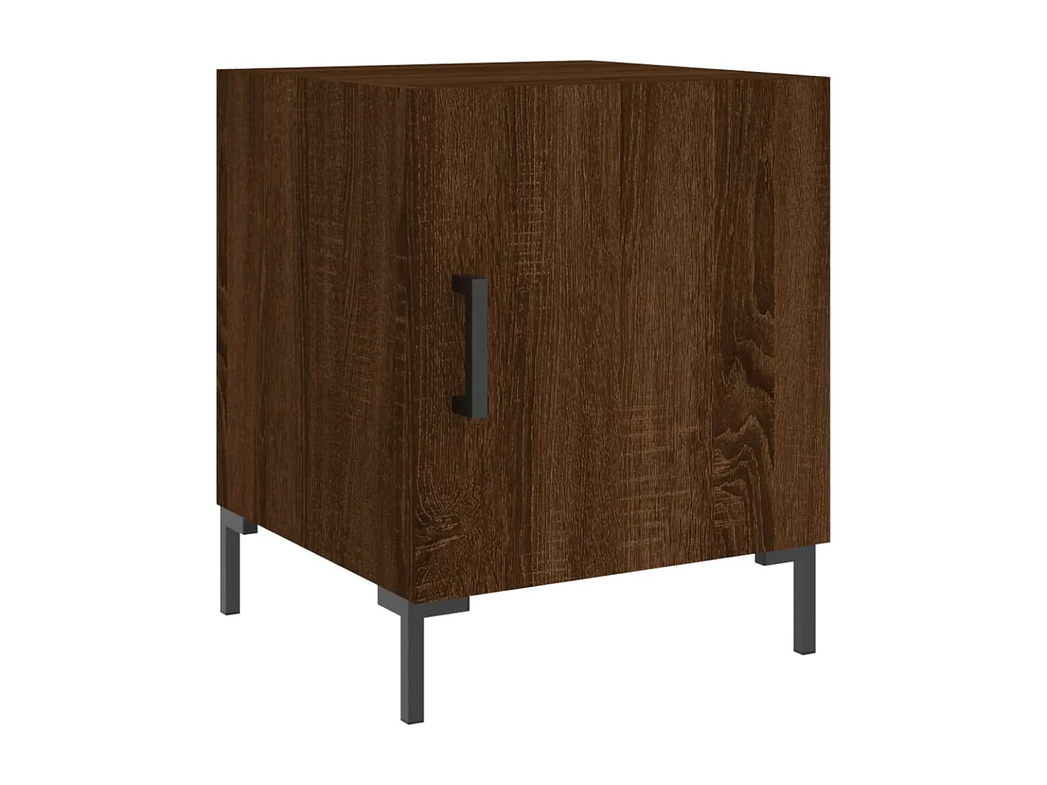 Table de chevet chêne marron 40x40x50 cm bois d’ingénierie