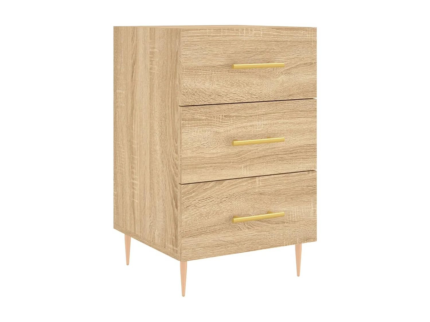 Mesita de noche madera de ingeniería roble Sonoma 40x40x66 cm