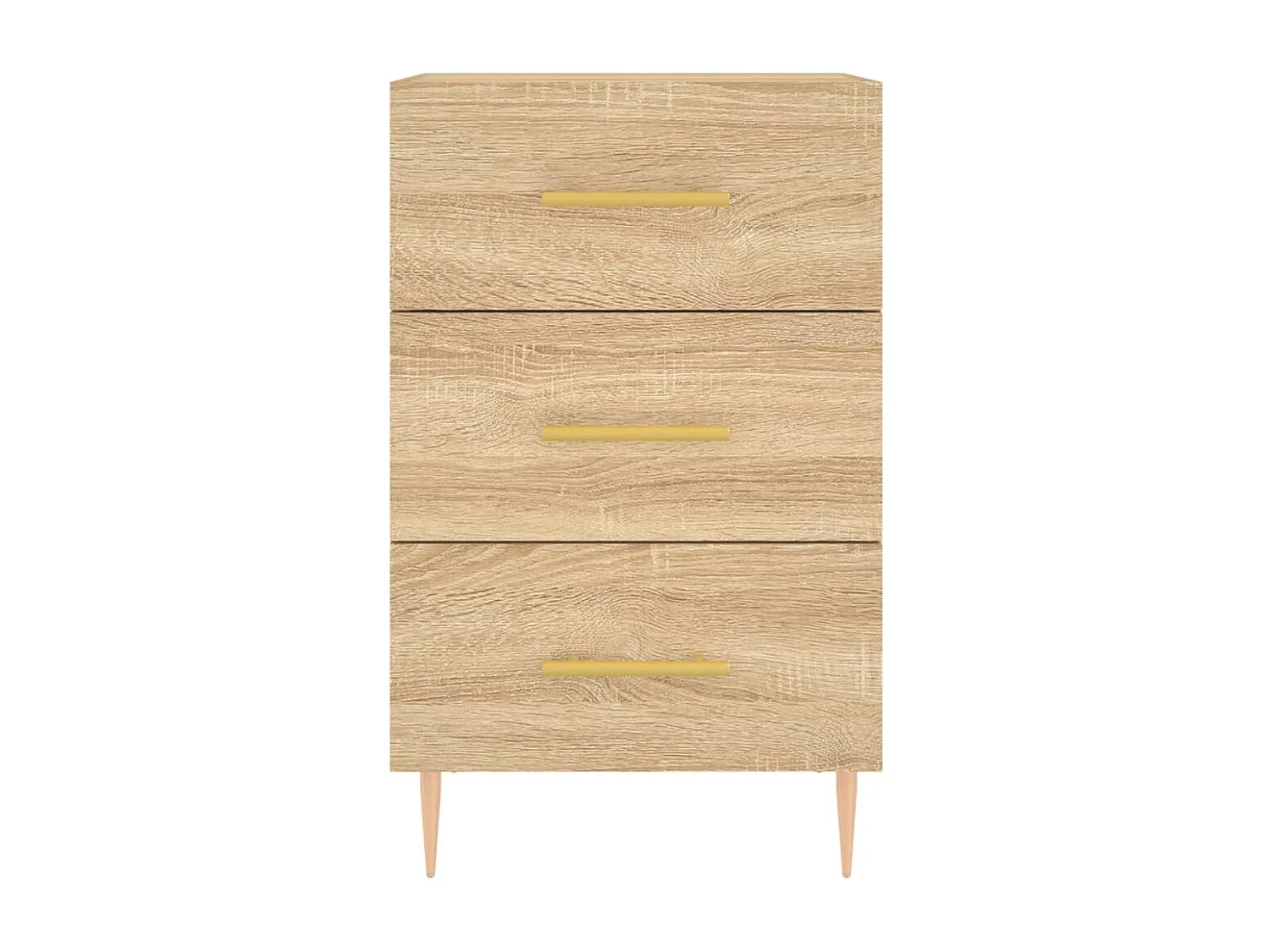 Mesita de noche madera de ingeniería roble Sonoma 40x40x66 cm