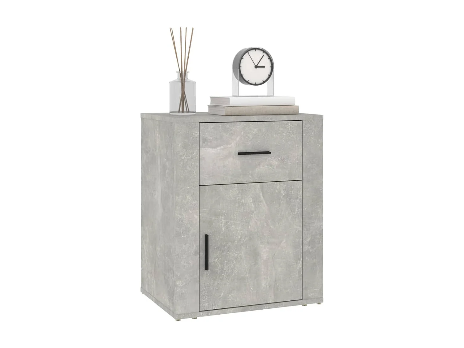 Table de chevet Gris béton 50x36x60 cm Bois d'ingénierie