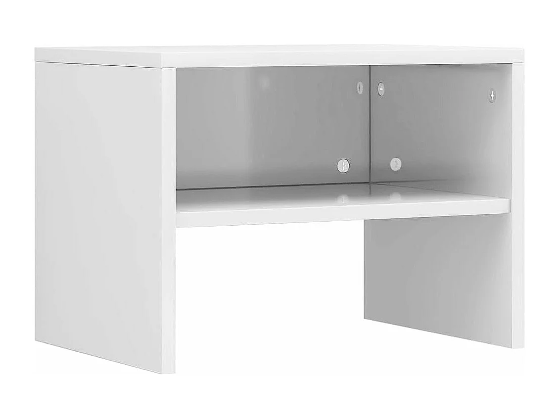 Table de chevet Blanc brillant 40 x 30 x 30 cm Aggloméré