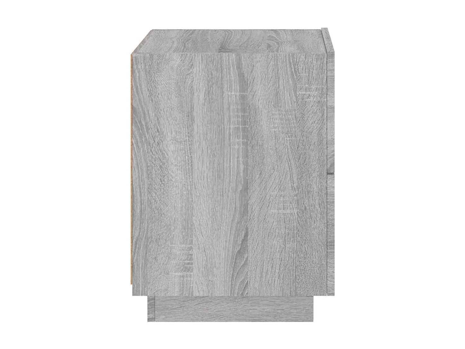 Nachtkastje met LED-verlichting bewerkt hout grijs sonoma