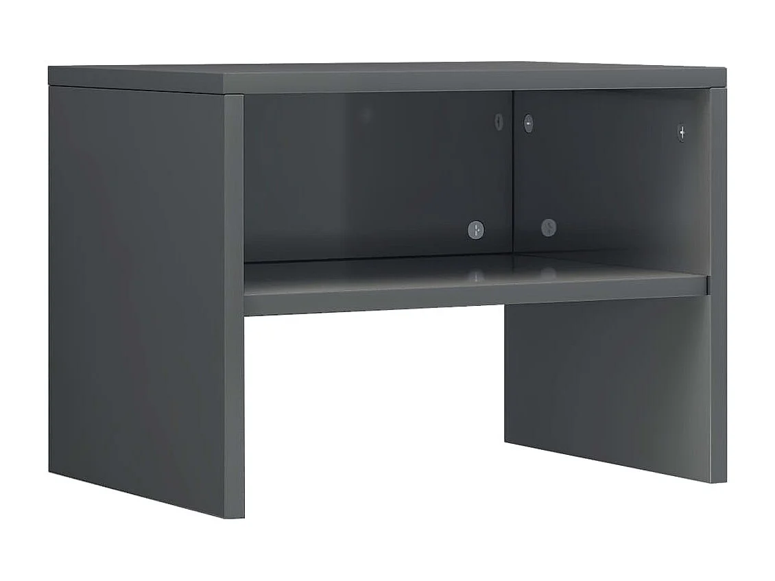 Mesas-de-cabeceira 2 peças 40x30x30cm aglomerado cinza brilhante