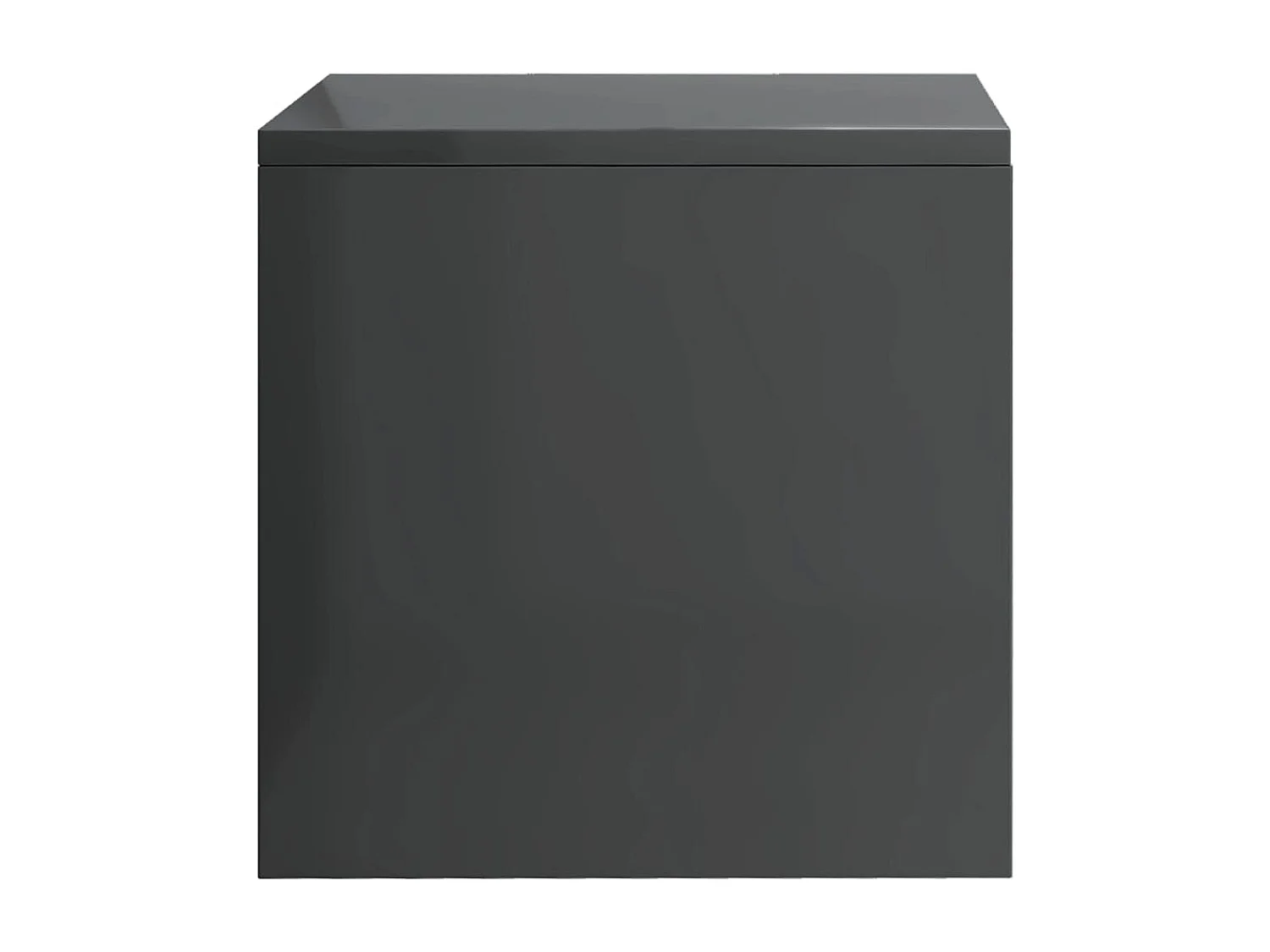 Mesas-de-cabeceira 2 peças 40x30x30cm aglomerado cinza brilhante