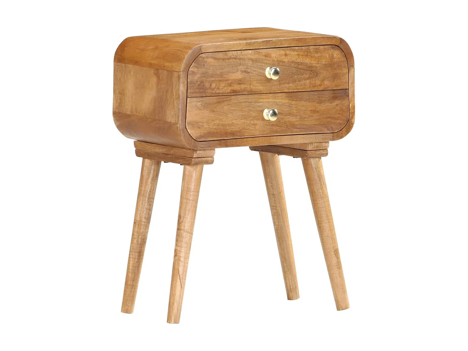 Mesita de noche de madera maciza de mango 43x30x58 cm