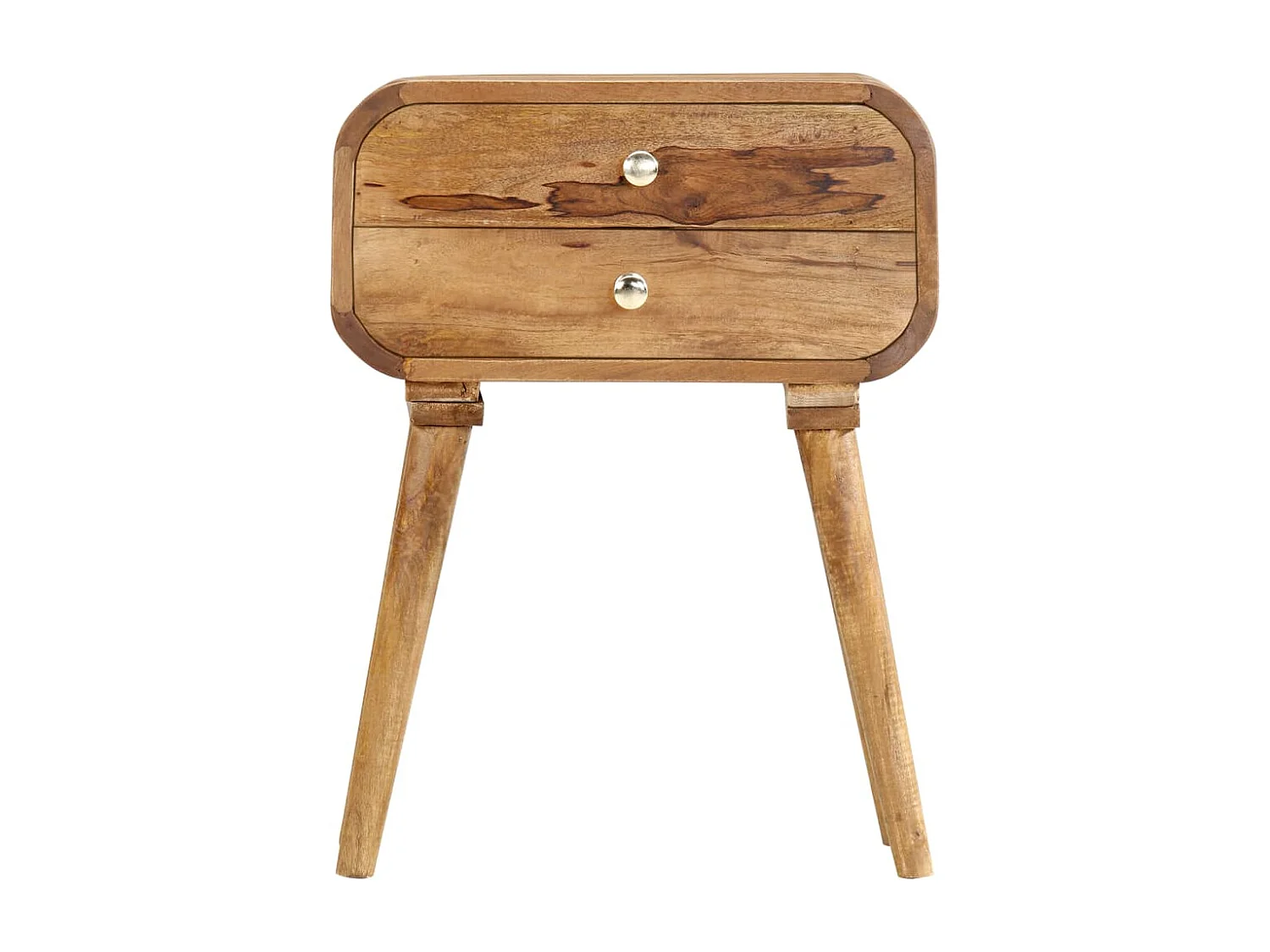 Mesita de noche de madera maciza de mango 43x30x58 cm