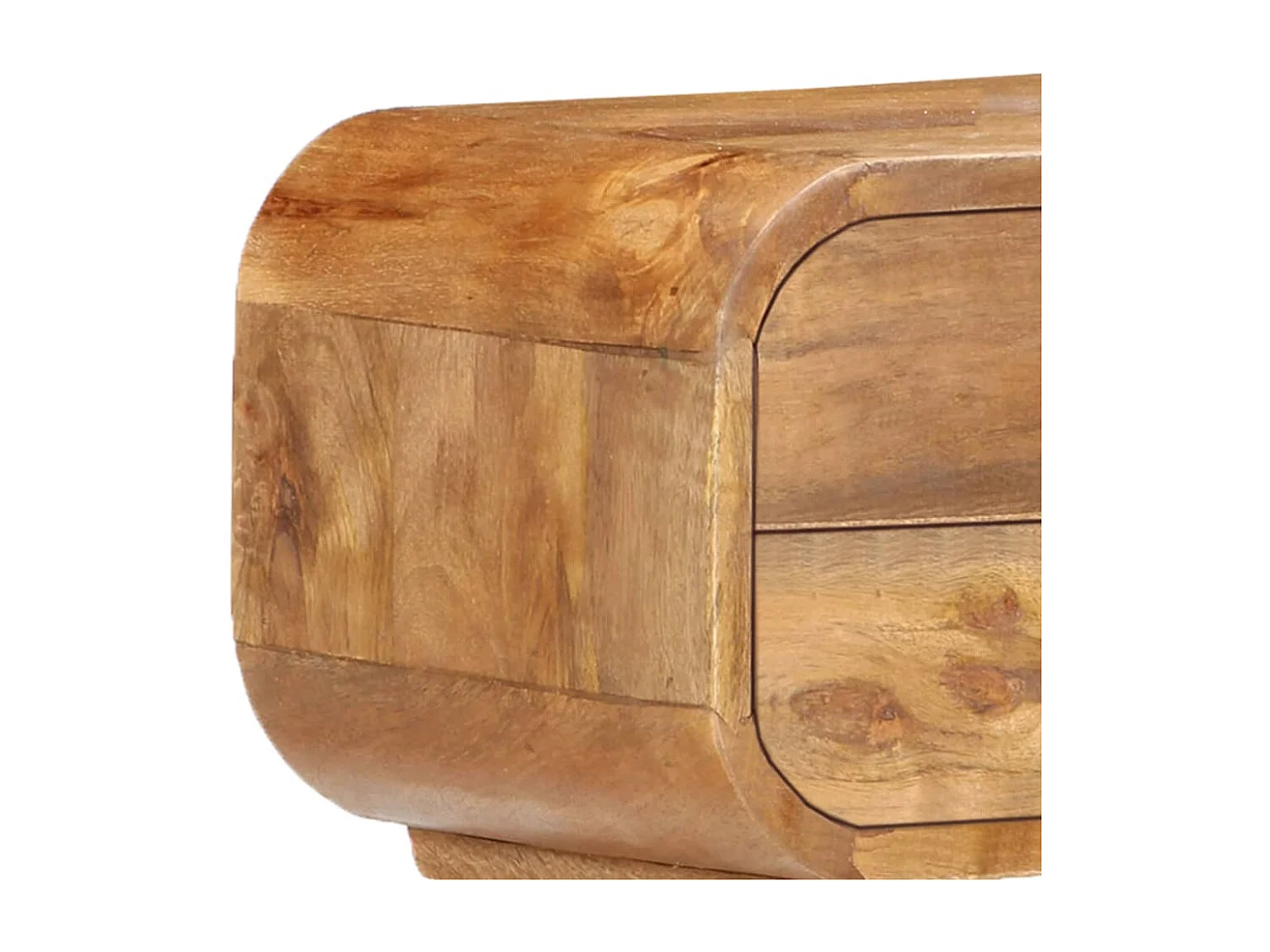 Mesita de noche de madera maciza de mango 43x30x58 cm