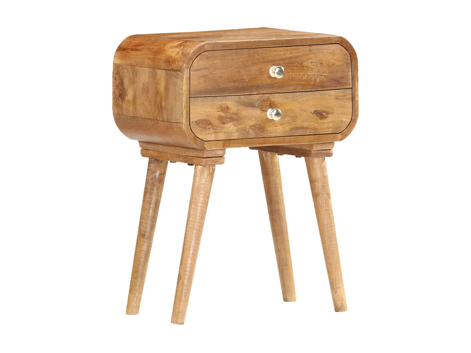 Mesita de noche de madera maciza de mango 43x30x58 cm