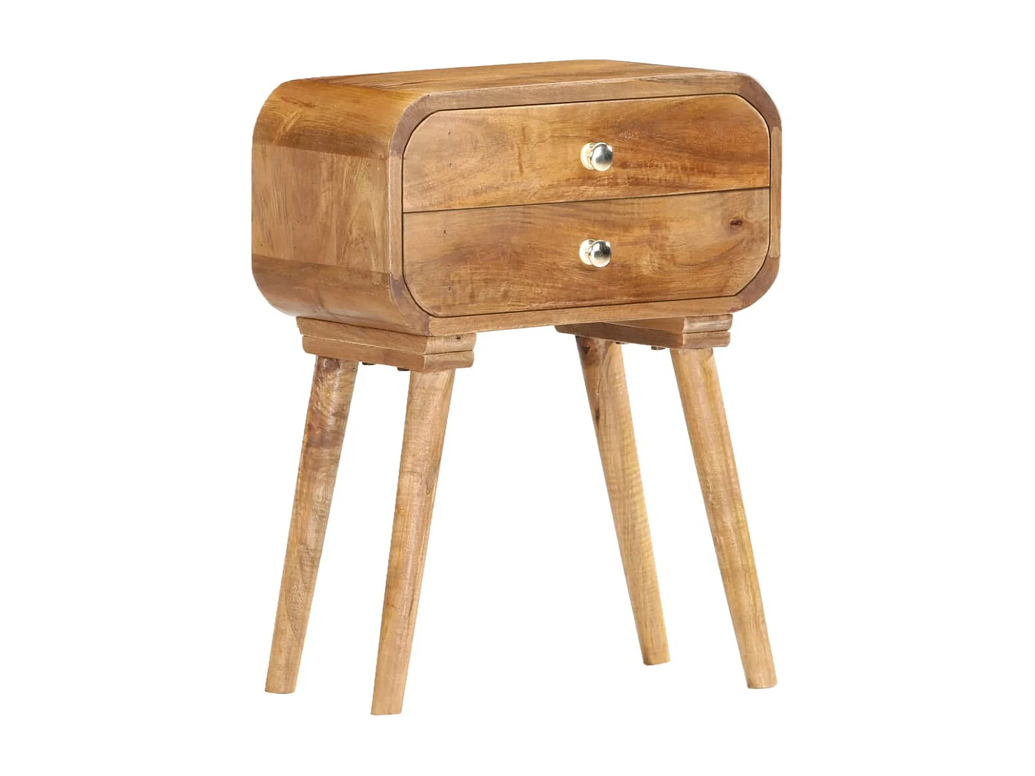 Mesita de noche de madera maciza de mango 43x30x58 cm