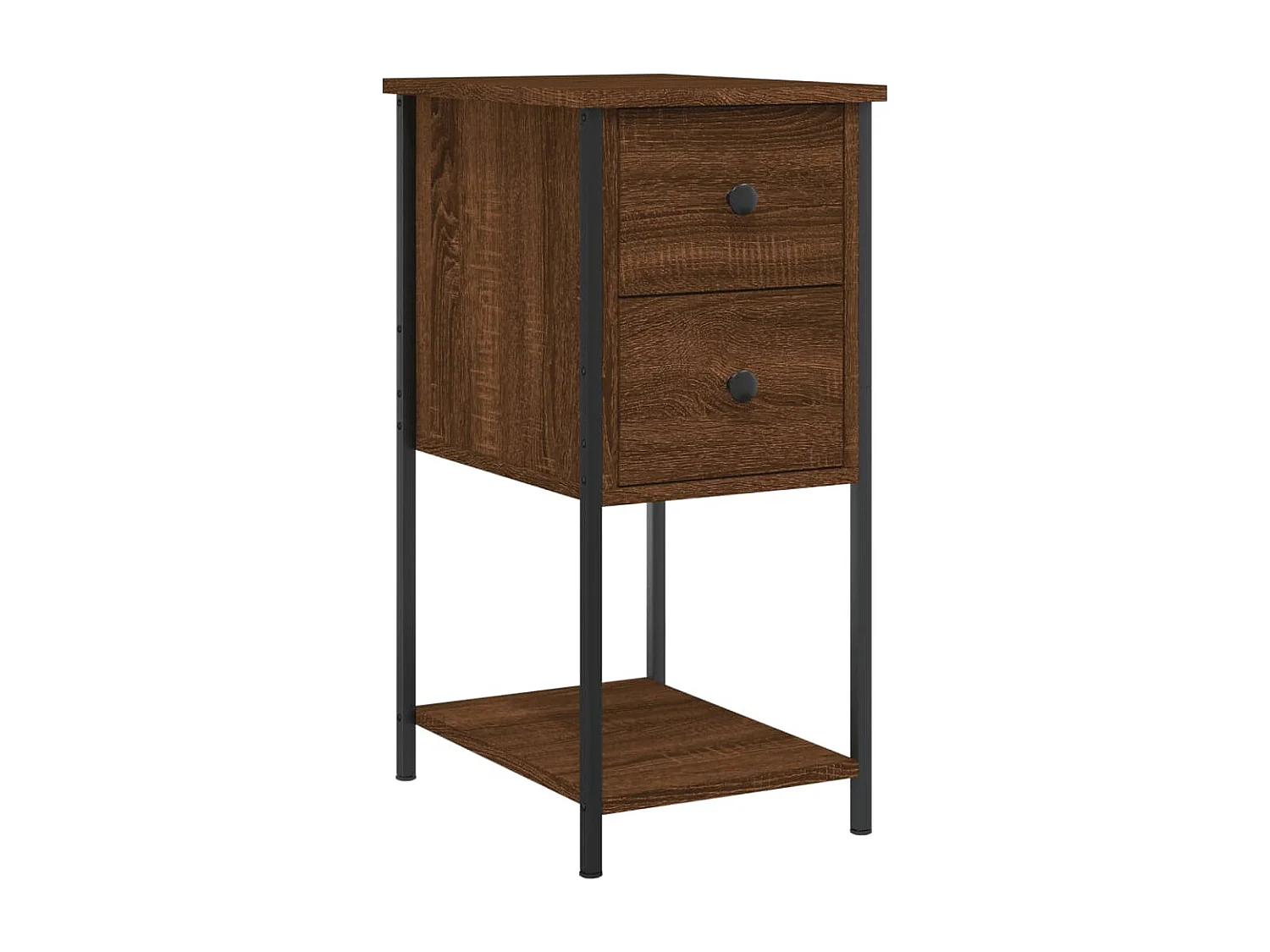 Tables de chevet 2pièces chêne marron 32x42x70cm Bois d'ingénierie