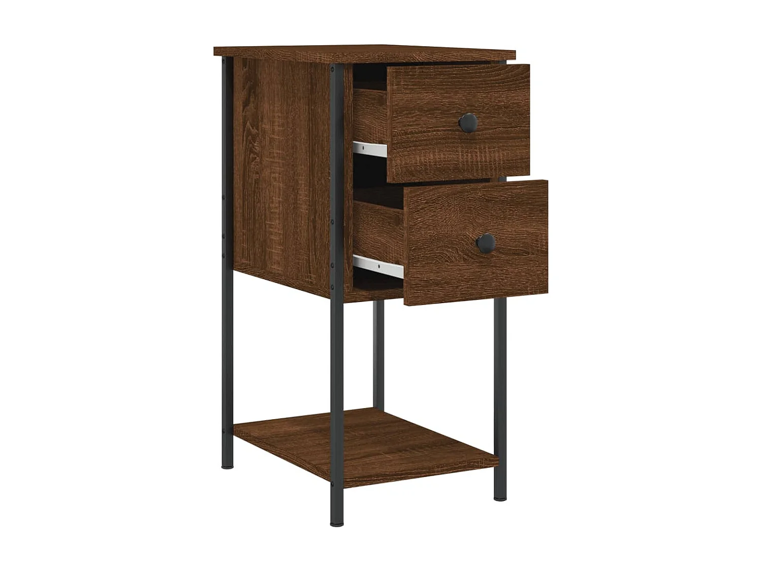 Tables de chevet 2pièces chêne marron 32x42x70cm Bois d'ingénierie