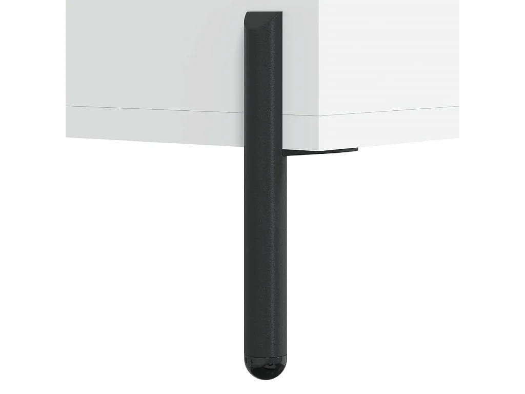 Table de chevet blanc 40x35x47,5 cm bois d’ingénierie