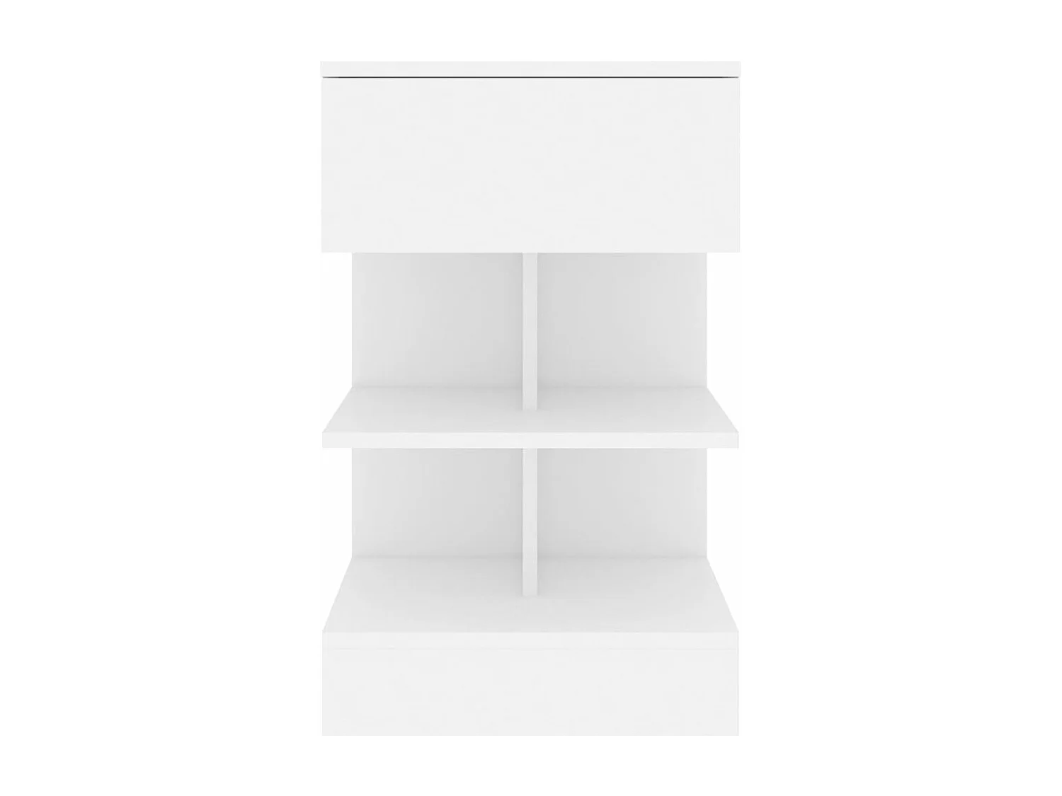 Table de chevet Blanc 40x35x65 cm Aggloméré