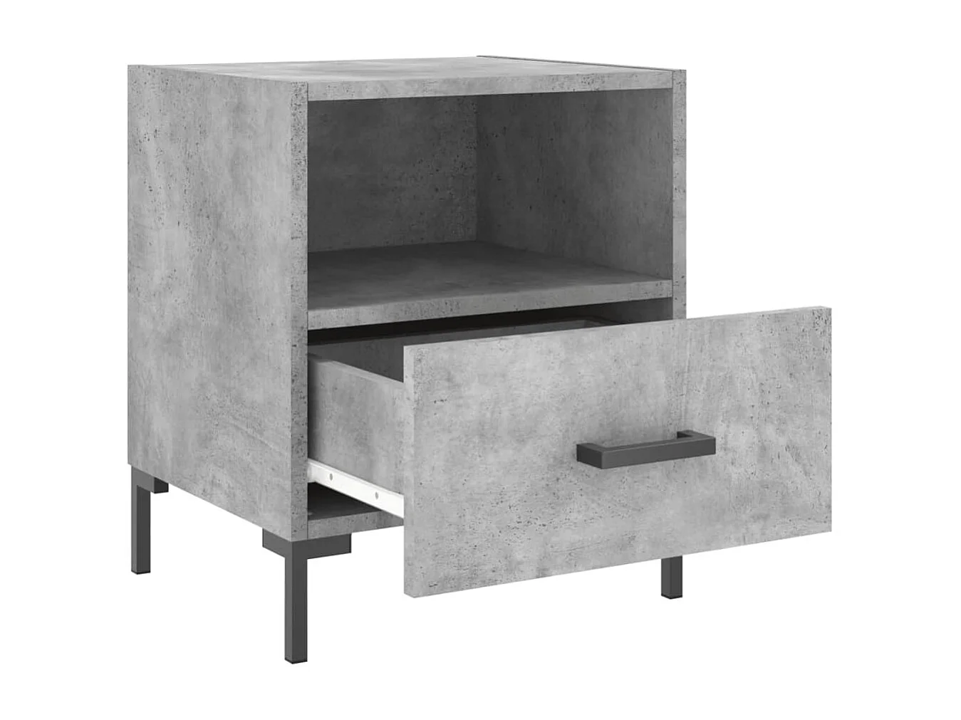 Tables de chevet 2pièces gris béton 40x35x47,5cm bois d’ingénierie