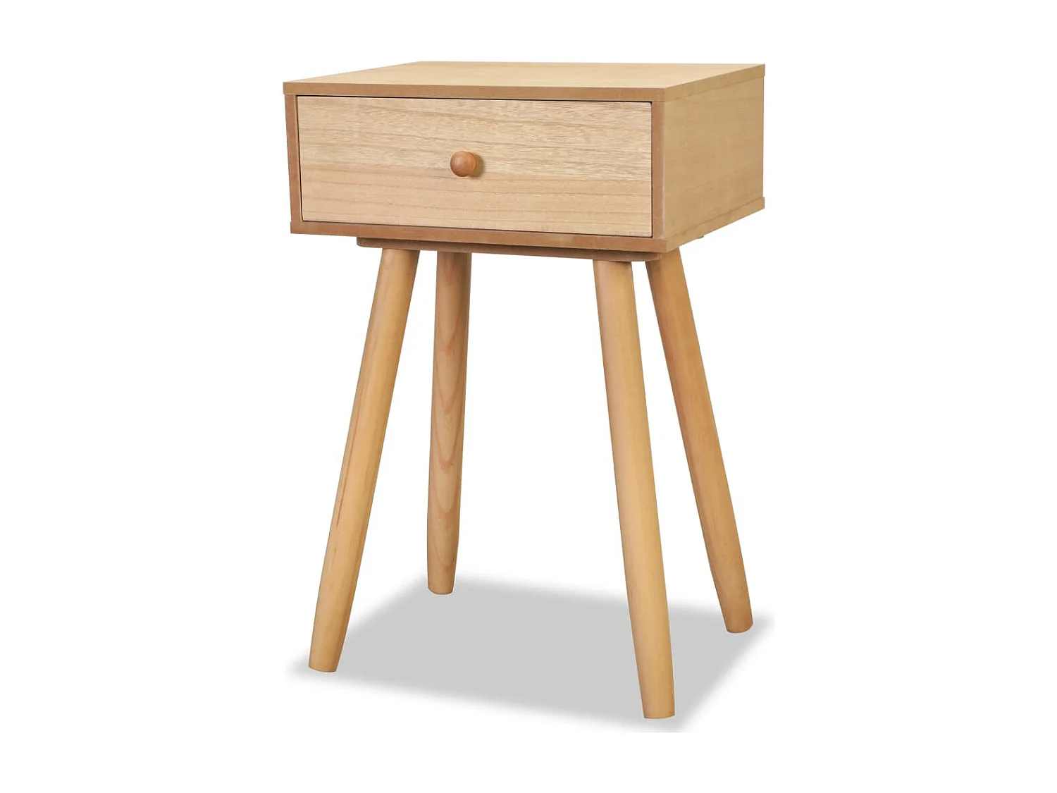 Table de chevet 2 pièces Bois de pin massif 40 x 30 x 61 cm Marron