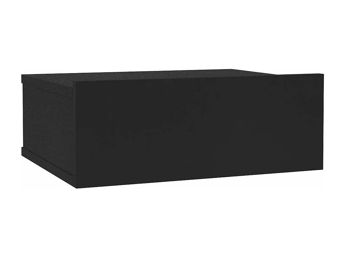 Table de chevet flottante Noir 40x30x15 cm Aggloméré