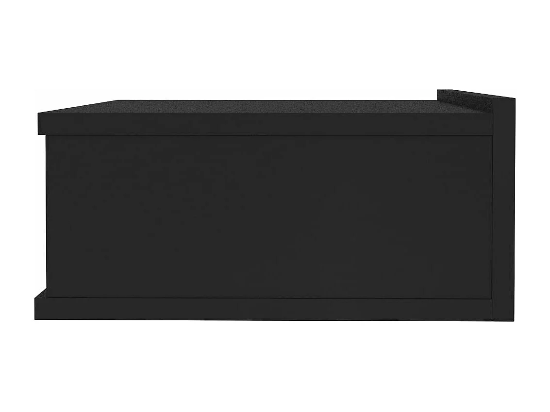 Table de chevet flottante Noir 40x30x15 cm Aggloméré
