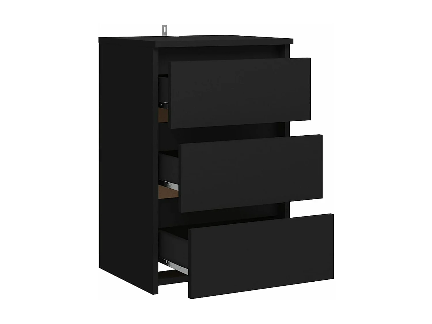 Table de chevet Noir 40x35x62,5 cm Aggloméré